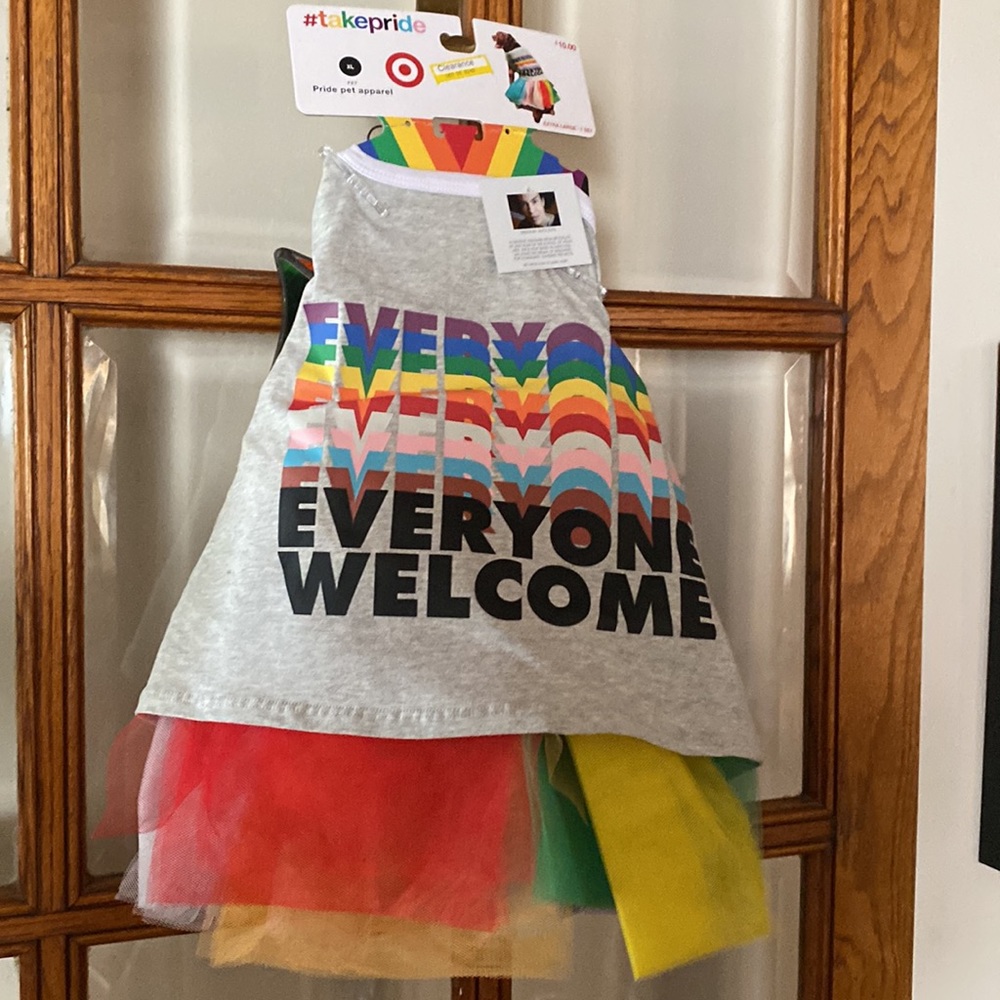 Pride Pet Costume-NWT-Size Large Tee & Tutu Dogs/Cats-LGBTQ+